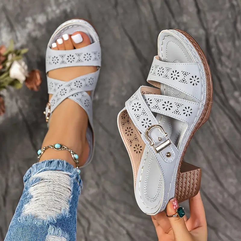Marlyn - Elegante einfarbige Sandalen für Frauen