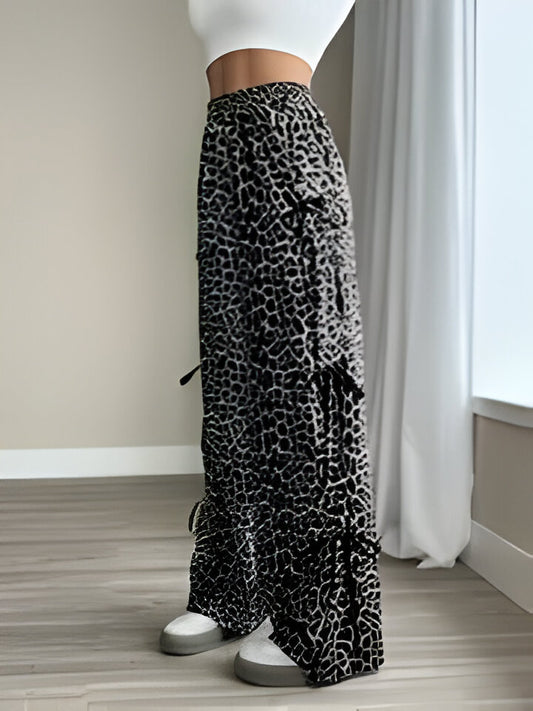 Mica | Schicke Hose mit Leopardenmuster und weitem Bein