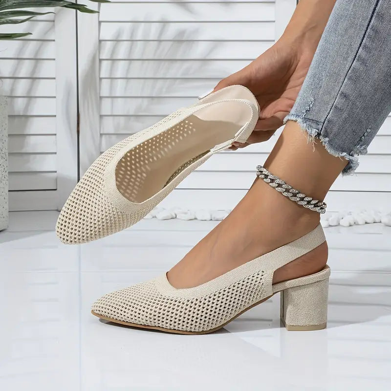 Sabrina - Atmungsaktive hochhackige Pantoffeln Sandalen Frauenschuhe