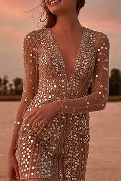 Carmen | Paillettenbesetztes Minikleid