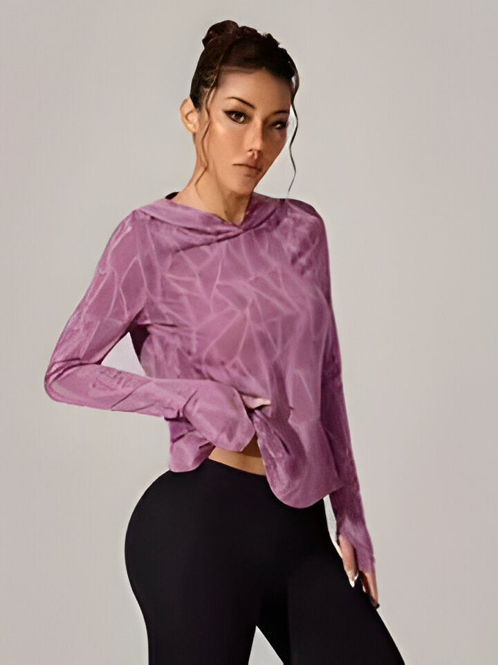 Mary Rose | Women'S Casual Split Back Hooded Sport-Top