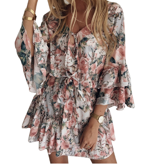 Lillian - Bequemes geblümtes Kleid für Frauen