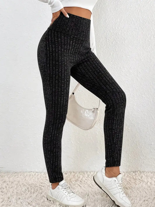Zoe - French-inspirierte gerippte Damen-Leggings mit verstellbarer Taillenschnürung
