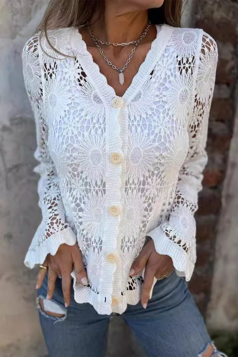 Niana - Bluse mit ausgeschnittenem V-Ausschnitt