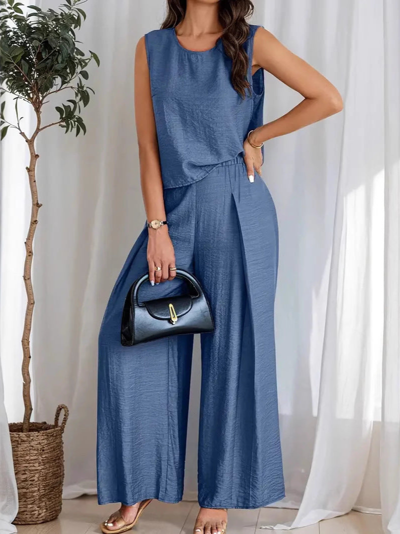 Carmina - Ärmelloses Freizeit-Top mit weiter Hose