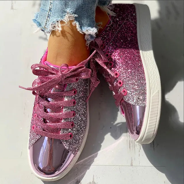 Zara - luxuriöser lässiger Glitzer-Damenschuh