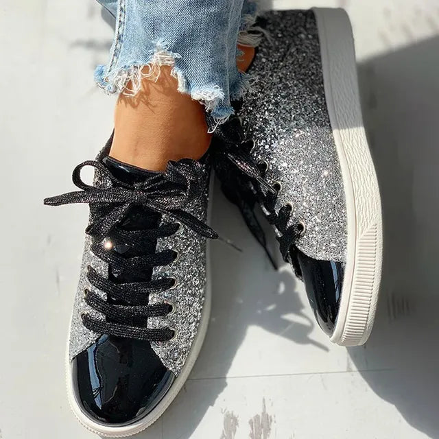 Zara - luxuriöser lässiger Glitzer-Damenschuh