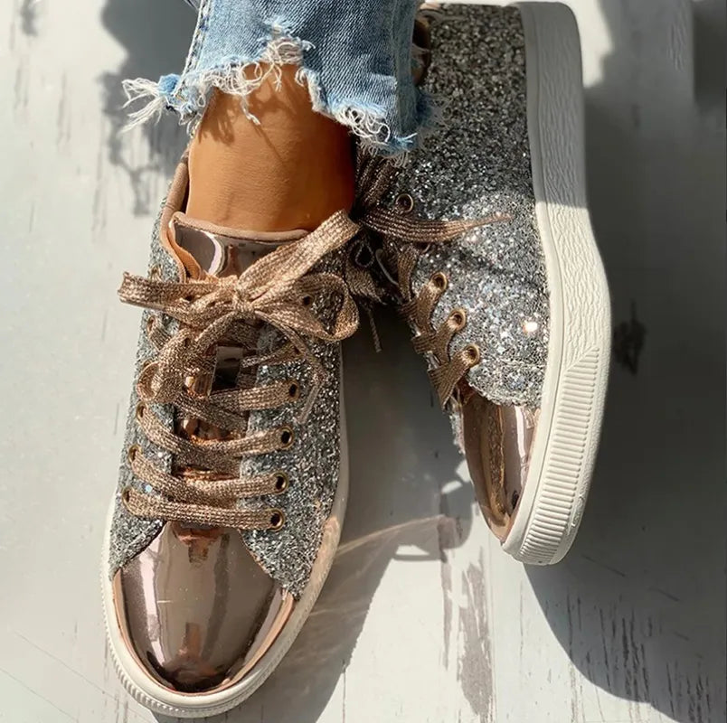 Zara - luxuriöser lässiger Glitzer-Damenschuh