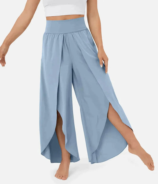 Belle | Hochtaillierte Hose mit weitem Bein