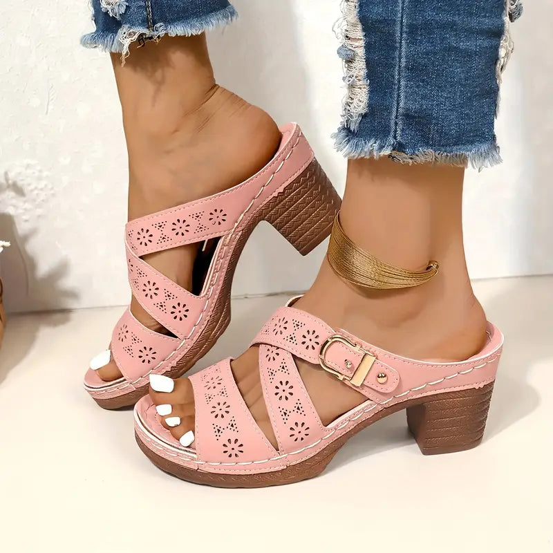 Marlyn - Elegante einfarbige Sandalen für Frauen