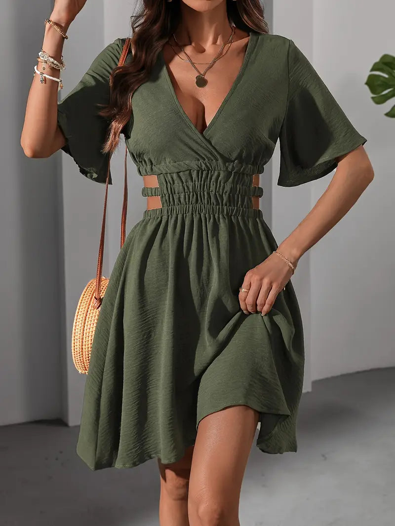 Sienna | Elegantes V-Ausschnitt-Kleid für Frauen im Urlaubsstil