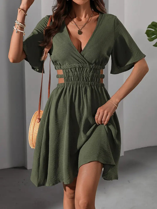 Sienna | Elegantes V-Ausschnitt-Kleid für Frauen im Urlaubsstil