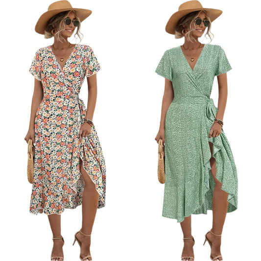 Elizabeth | Elegantes Wickelkleid mit Rüschen