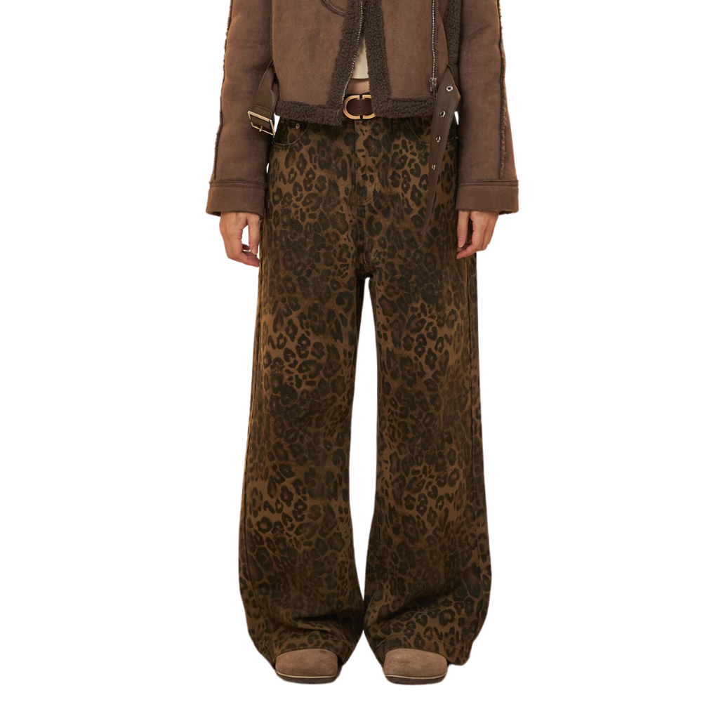 Eloise | Damen-Jeans mit Leopardenmuster