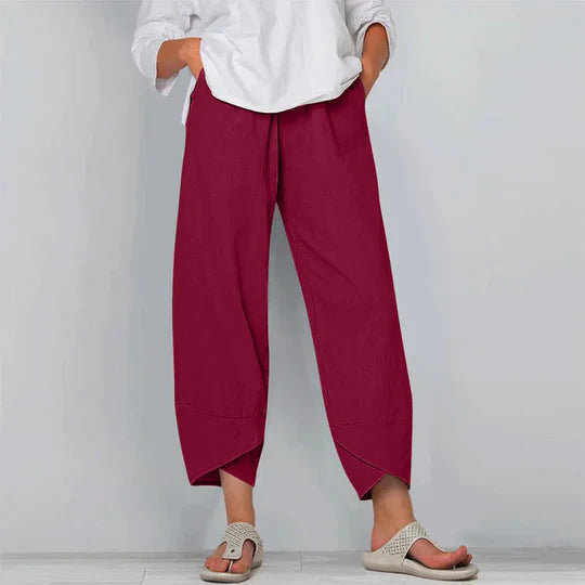 Sadie - Baumwoll-Leinen-Hose Für Damen