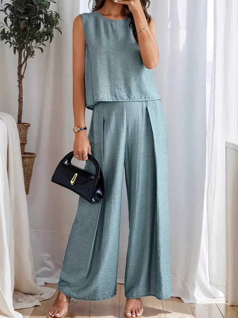 Carmina - Ärmelloses Freizeit-Top mit weiter Hose