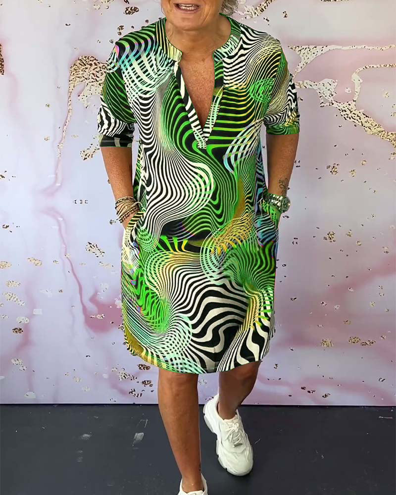Erica | Kleid mit buntem Druck