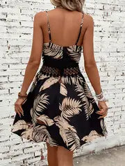 Gladys | Damen-Spitzen-Patchwork-Trägerkleid
