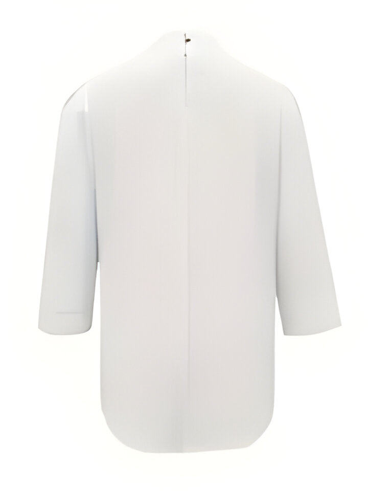 Maybelle | Elegante Bluse mit Blumendruck und hohem Ausschnitt