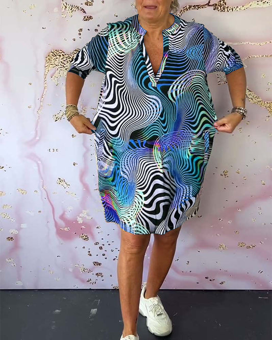 Erica | Kleid mit buntem Druck