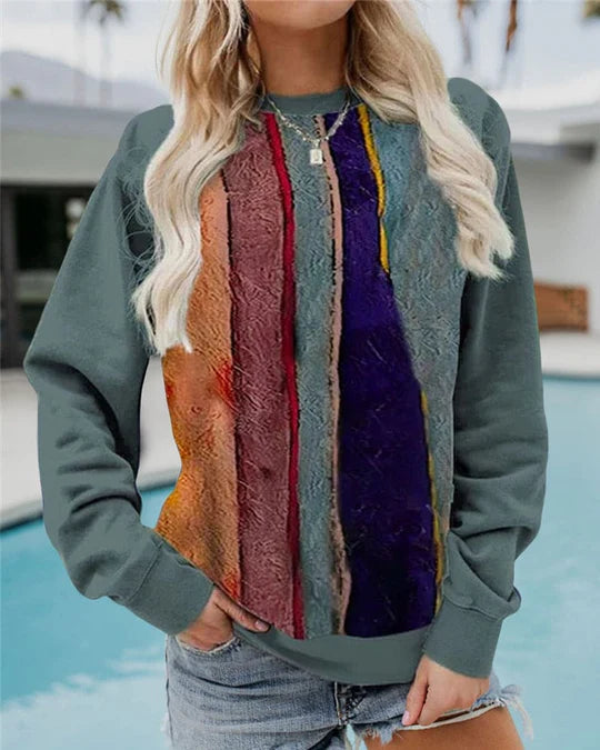 Tamara | Lässiger lockerer Pullover mit Rundhalsausschnitt