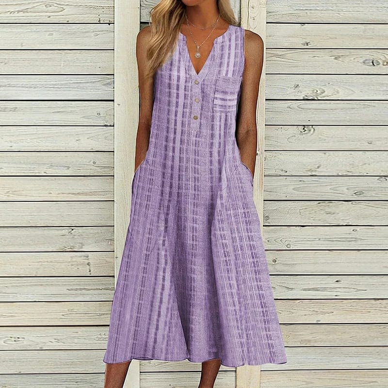 Beatrice | Elegantes Maxikleid mit Seitentaschen