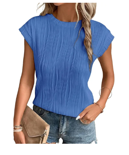 Leonora - Texturierte kurzärmelige Oberteile für Damen