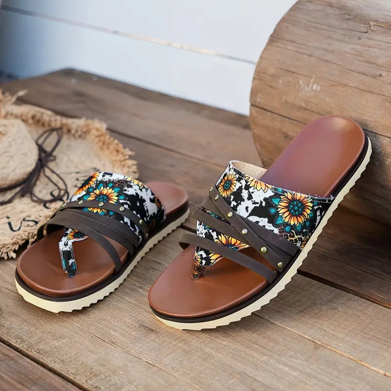 Uta - Zehenklemme Dünner Riemen Frauensandalen
