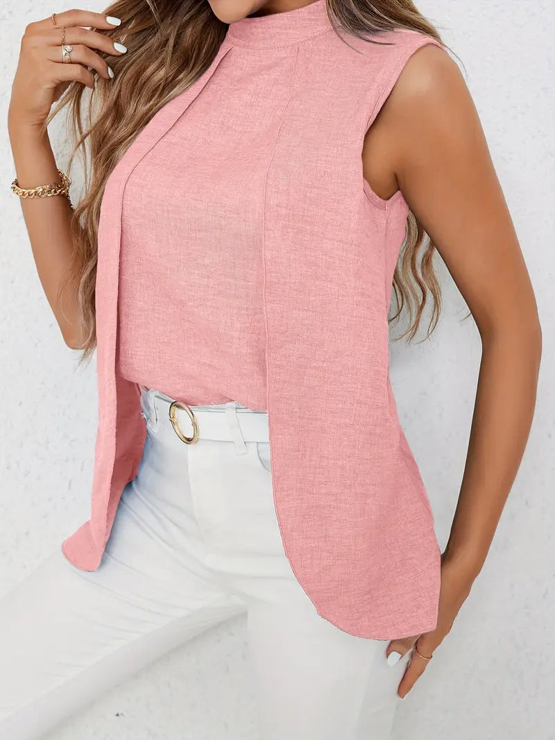 Rita | Mühelose Eleganz mit einer Solid Mock Neck Bluse