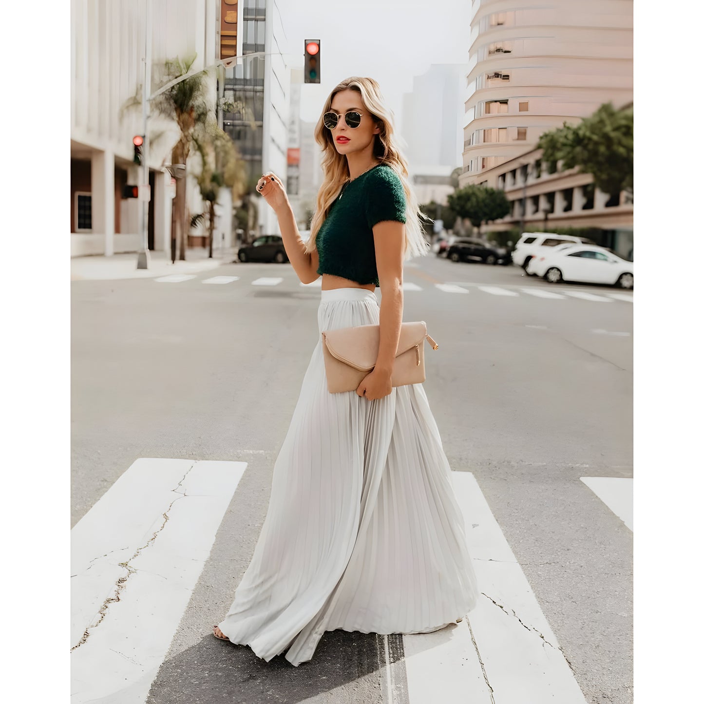 Viviana |  Damenmode Lässiger langer Rock