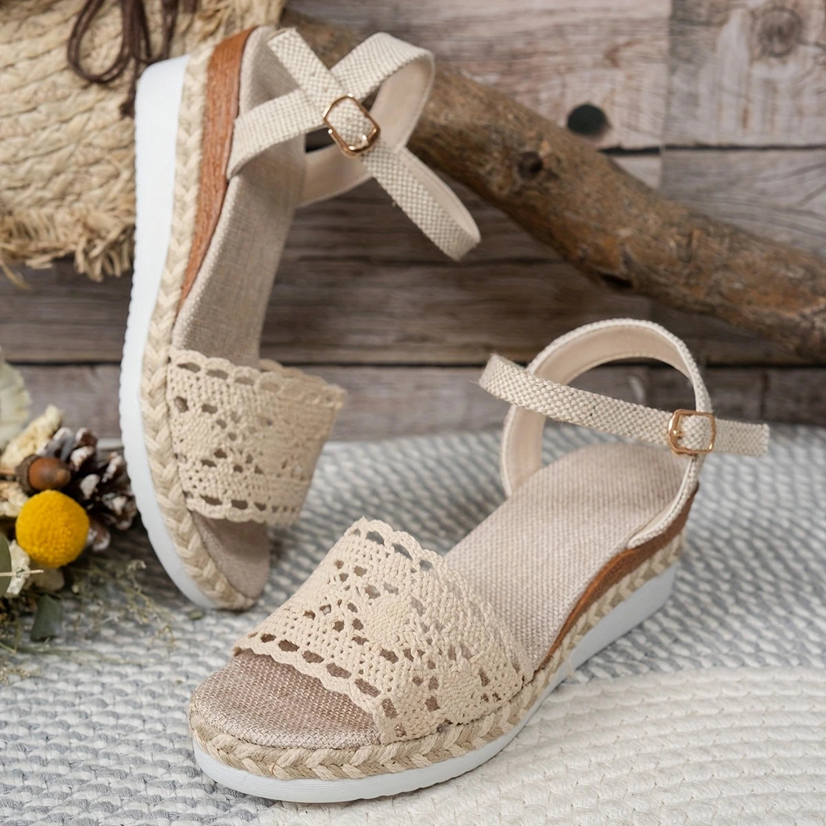 Grace - Women'S Casual Lace-Up Plattform Sandalen