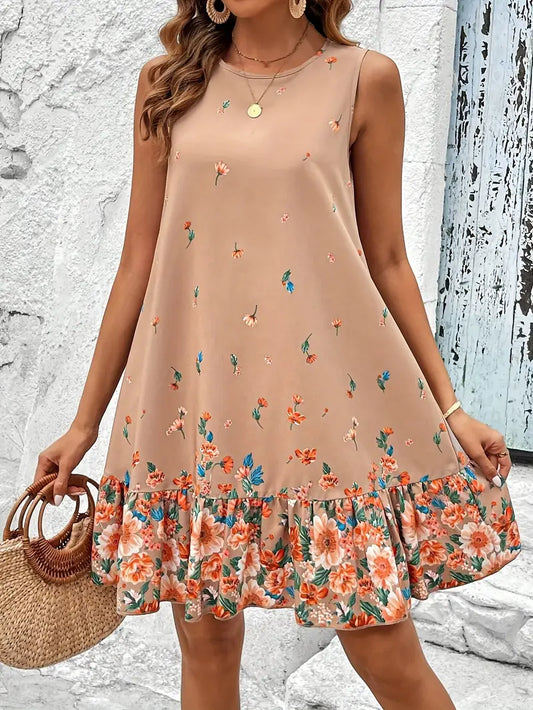 Juni | Ärmelloses Kleid mit Blumenmuster für Frauen