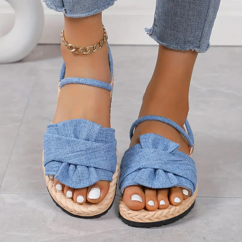 Ada | Damen Solide Farbe Sanfte Sandas