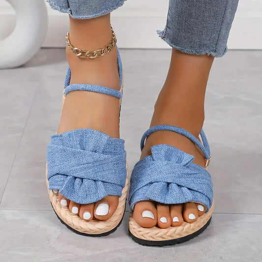 Ada | Damen Solide Farbe Sanfte Sandas