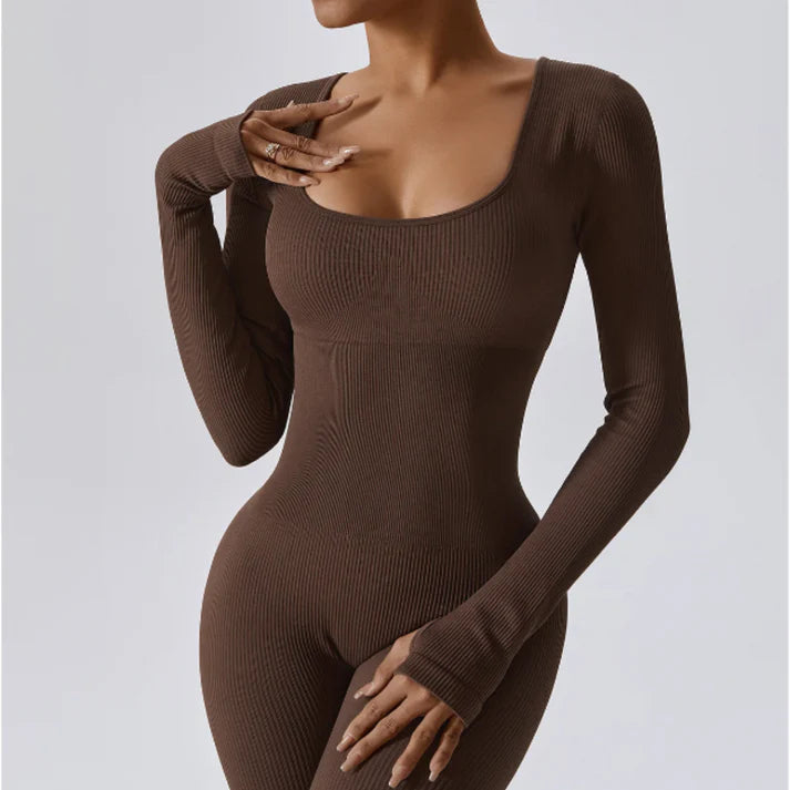 Lucia | Eleganter & Figurformender Jumpsuit mit langen Ärmeln