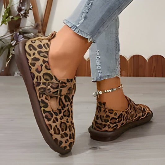 Patricia | Flache Schuhe mit Leopardenmuster für Frauen