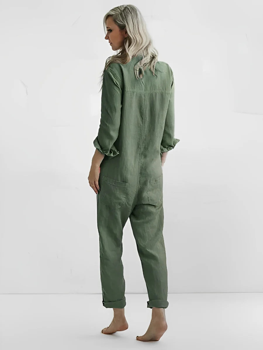 Anastasia | Stylischer grüner Jumpsuit