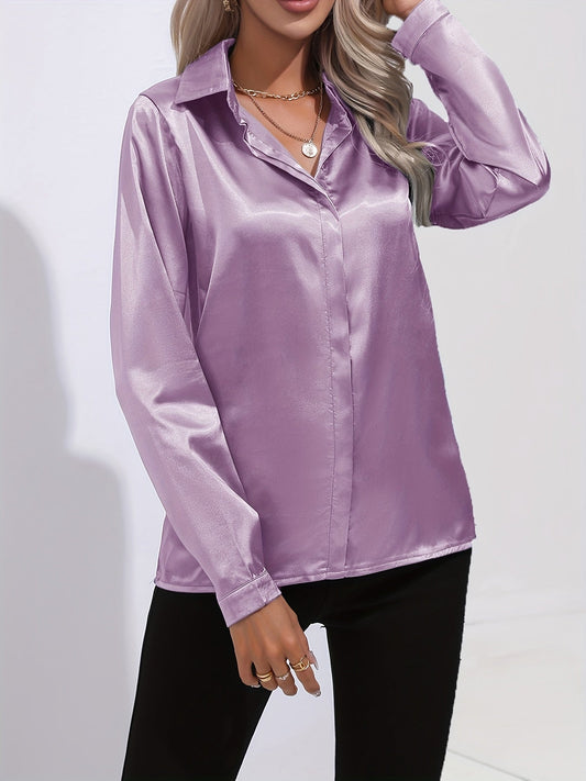 Chiara |  Schicke Herbst Elegante Satinbluse für Frauen