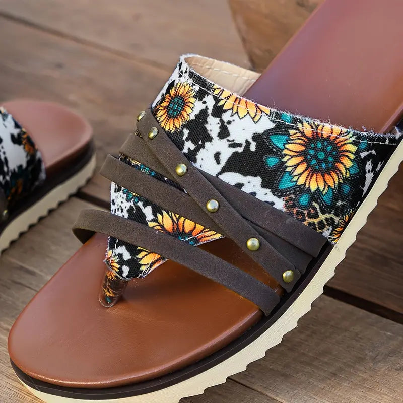Uta - Zehenklemme Dünner Riemen Frauensandalen