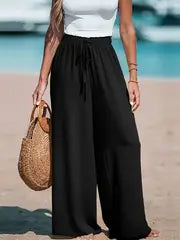 Adelina | Bequeme und atmungsaktive Hose mit hoher Taille und weitem Bein