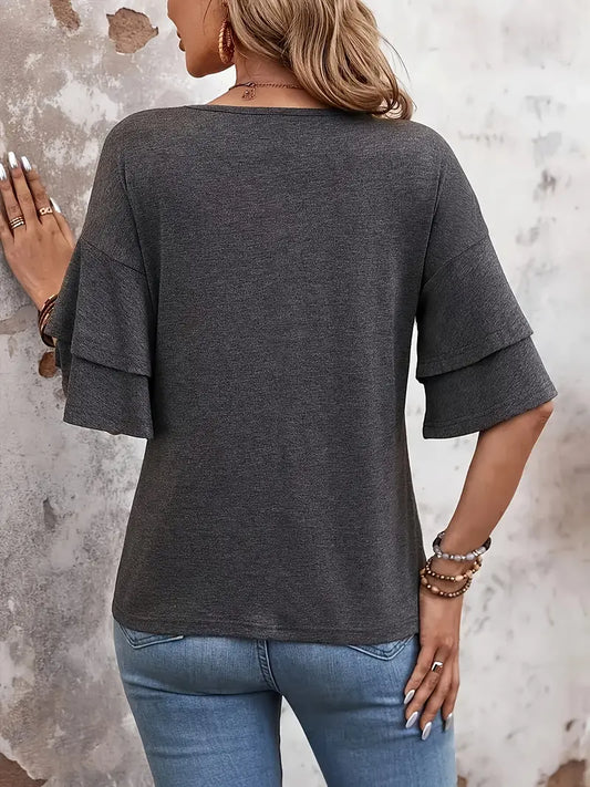 Wilhelmina | Mühelos schicke V-Ausschnitt T-Shirt