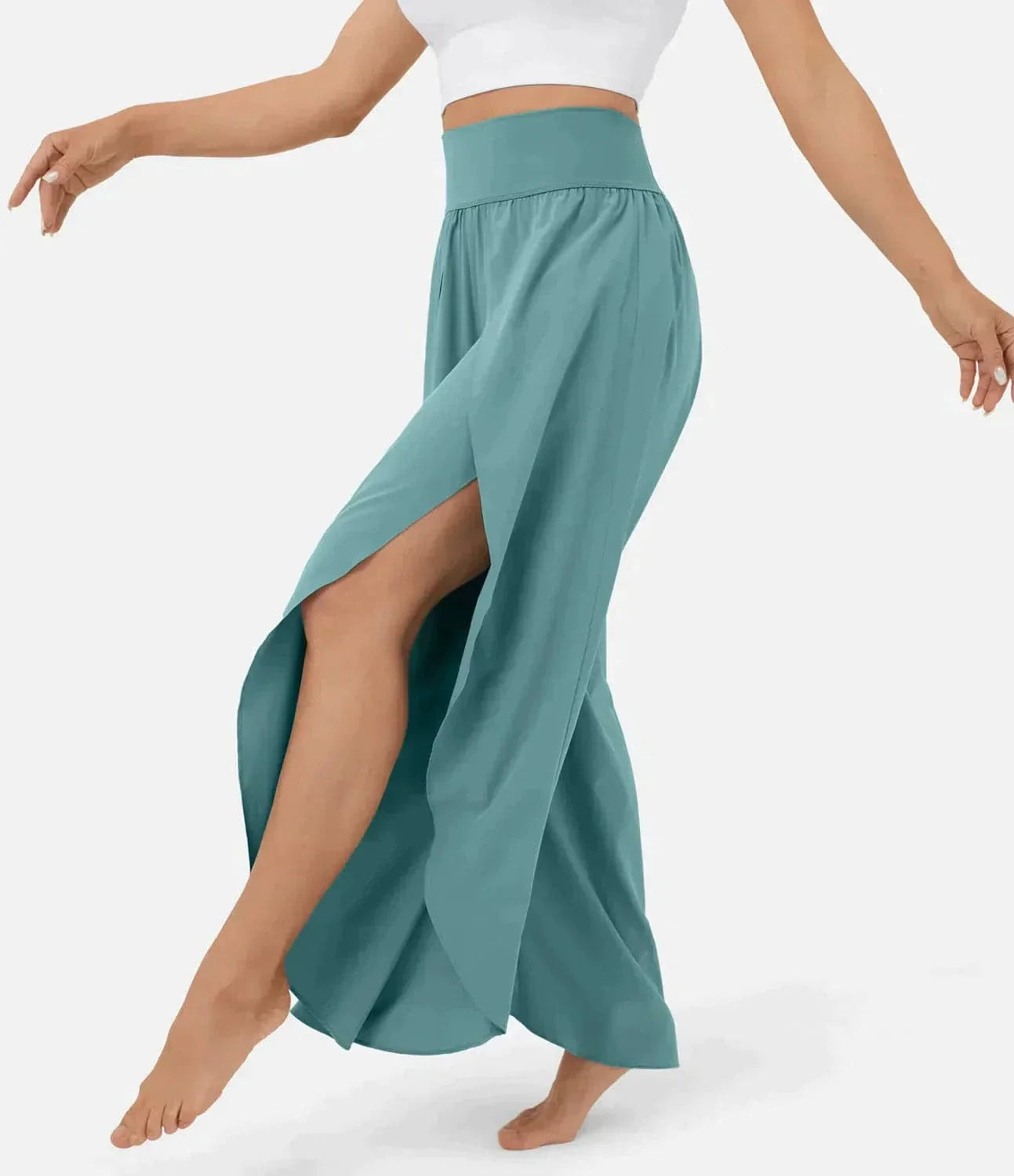 Belle | Hochtaillierte Hose mit weitem Bein