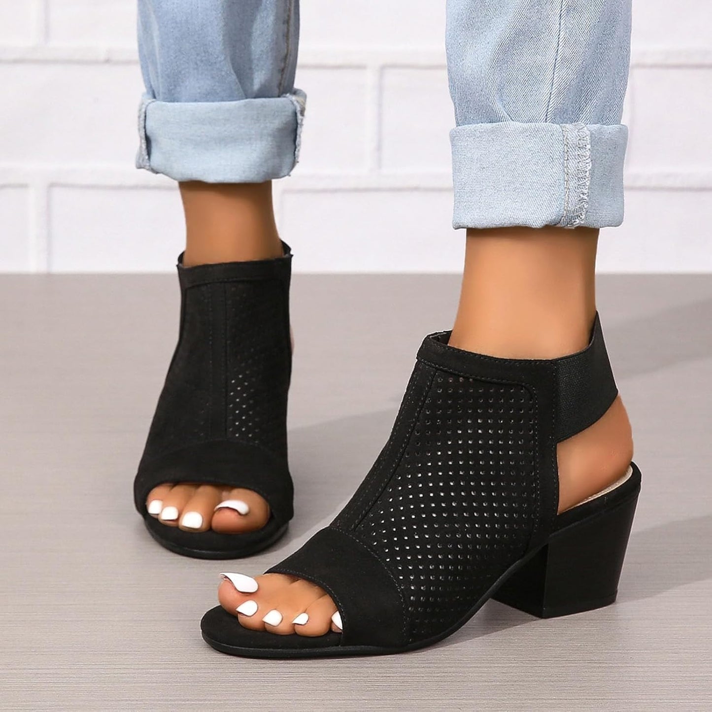 Clarrise - Damen-Sandalen mit klobigen Absätzen