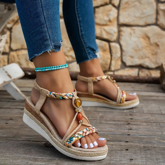 Hope | Modische Freizeit-Sandalen mit Keilabsatz für Frauen