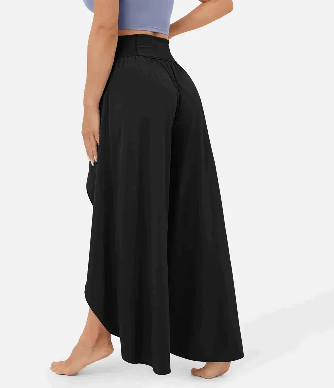Belle | Hochtaillierte Hose mit weitem Bein
