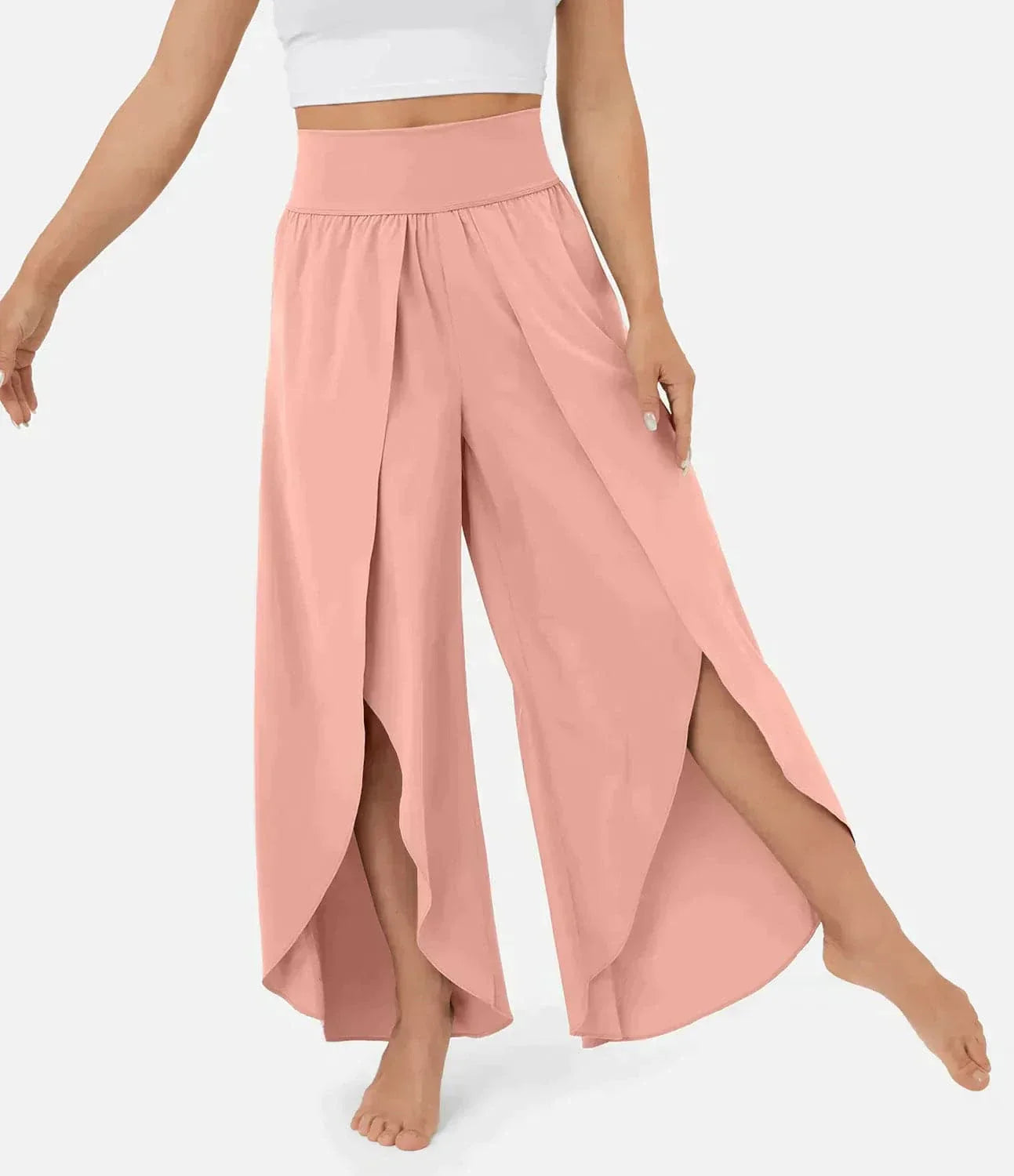 Belle | Hochtaillierte Hose mit weitem Bein