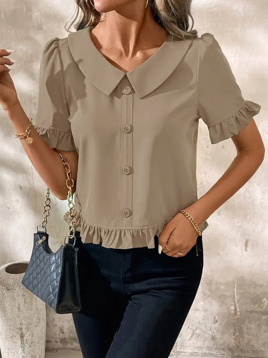 Samantha | Locker geschnittene Bluse mit V-Ausschnitt