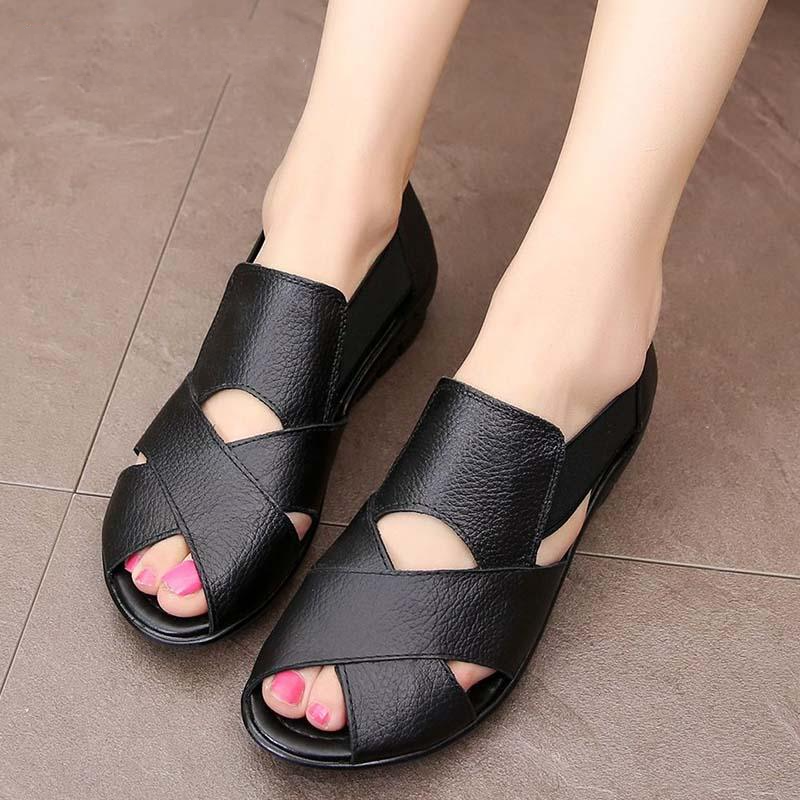Jeralyn - Zeitlose Komfort-Ledersandalen