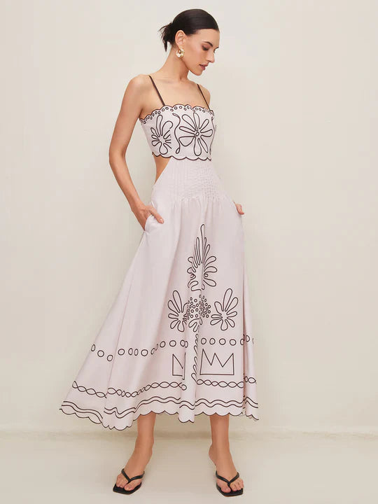 Darla | Elegantes langes Kleid mit Trägern