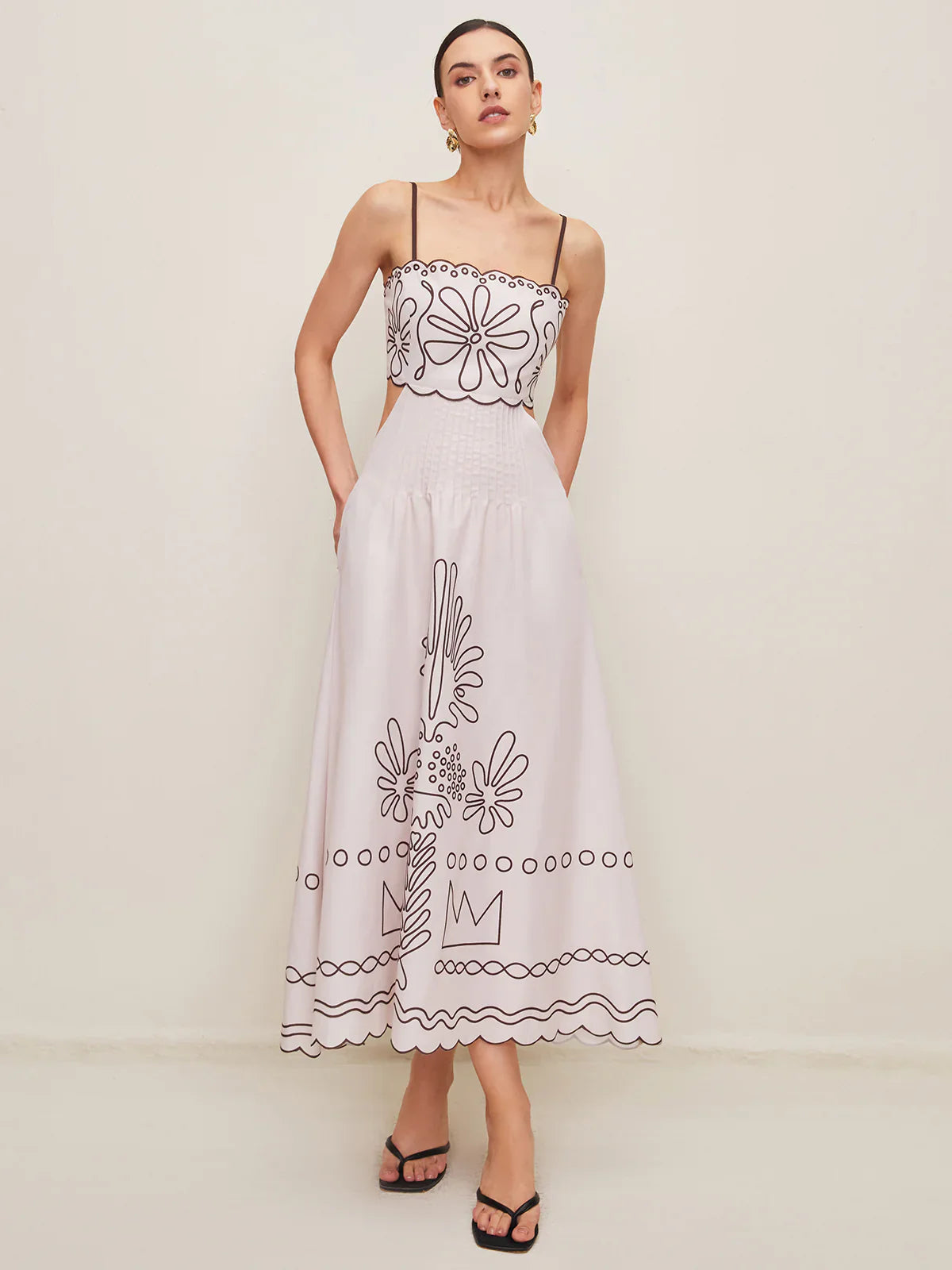 Darla | Elegantes langes Kleid mit Trägern